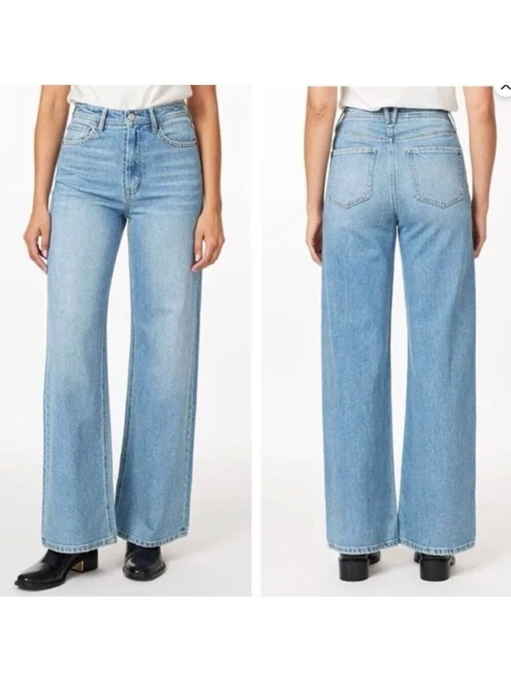 Scotch & Soda The Daze Wide Leg High Rise Jeans Blue Sz 32